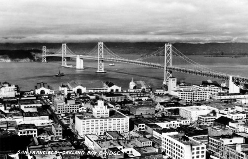 California: Bay Bridge. /Nsan Francisco-Oakland Bay Bridge. Poster Print by Granger Collection - Item # VARGRC0091179