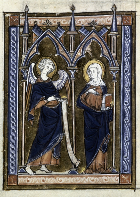 The Annunciation. /Nillumination From A Flemish Psalter, C1275. Poster Print by Granger Collection - Item # VARGRC0026252