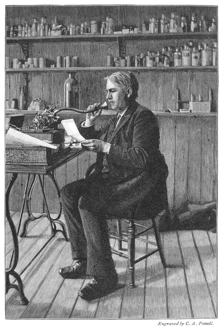 Thomas Edison (1847-1931). /Namerican Inventor. Wood Engraving After A Photograph. Poster Print by Granger Collection - Item # VARGRC0006241