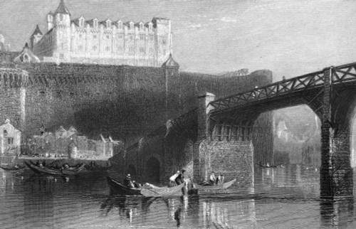 France: Amboise. /Na View Of The Royal Ch_teau At Amboise, France, On The Loire River. Steel Engraving, English, C1835, After J.M.W. Turner. Poster Print by Granger Collection - Item # VARGRC0165759