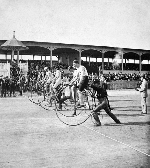 Bicycle Race, 1890. /Na Racing Meet Of The League Of American Wheelmen. Stereograph, 1890. Poster Print by Granger Collection - Item # VARGRC0040669