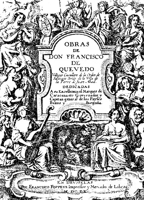 Queveda Y Villegas: Works. /Ntitle Page Of The Works Of Don Francisco De Queveda Y Villegas, Printed In Brussels, 1609. Poster Print by Granger Collection - Item # VARGRC0133566
