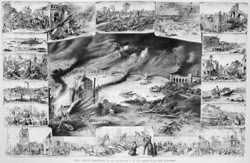 St. Louis: Tornado, 1896. /Nthe Tornado At St. Louis, Missouri, 27 May 1896. Contemporary Lithograph By Kurz And Allison. Poster Print by Granger Collection - Item # VARGRC0044214