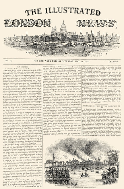 Illustrated London News. /Nthe Front Page Of The First Issue Of 'The Illustrated London News,' May 1842. Poster Print by Granger Collection - Item # VARGRC0077920