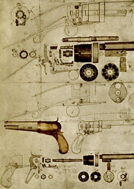Colt Pistol, US Patent Diagram Poster Print by Science Source - Item # VARSCIBQ4760