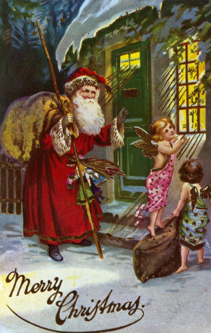 Christmas Card. /Namerican, Late 19Th Century. Poster Print by Granger Collection - Item # VARGRC0018705