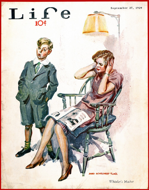Magazine: Life, 1929. /N'Life' Magazine Cover By James Montgomery Flagg, 27 September 1929. Poster Print by Granger Collection - Item # VARGRC0095860