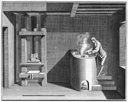Card-Maker, 18Th Century. /Nthe Manufacture Of Playing Cards. Line Engraving, French, 18Th Century. Poster Print by Granger Collection - Item # VARGRC0268997
