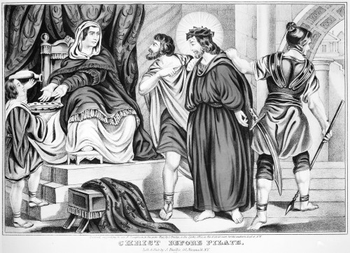 Christ Before Pilate. /Nstation Number 1. Lithograph, American, 1845. Poster Print by Granger Collection - Item # VARGRC0059418