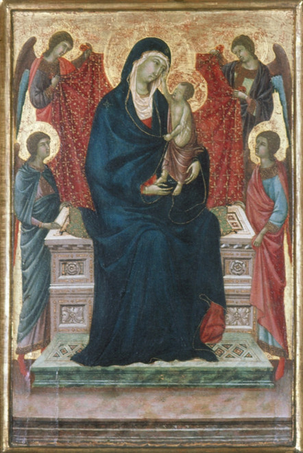 Madonna And Child. /N'The Virgin And Child With Four Angels.' Tempera On Wood, Follower Of Duccio, C1315. Poster Print by Granger Collection - Item # VARGRC0350658