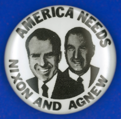 Presidential Campaign, 1968. /Ncampaign Button, 1968, Featuring Republican Presidential Candidate Richard Nixon And Vice Presidential Candidate Spiro Agnew. Poster Print by Granger Collection - Item # VARGRC0068239