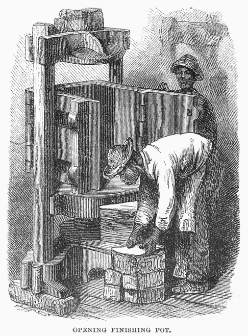 Tobacco Factory, C1880. /Nopening The Finishing Pot At A Tobacco Factory In The American South. Wood Engraving, C1880. Poster Print by Granger Collection - Item # VARGRC0098902
