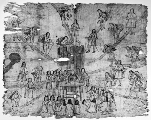 Mexico: Mixtec Painting. /Nlienzo Painting On Bark Cloth, Depicting The History Of A Mixtec Town In Southern Mexico, C1550. Poster Print by Granger Collection - Item # VARGRC0167791