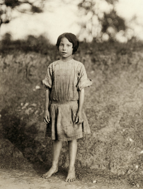 Hine: Child Labor, 1913. /Na Ten-Year-Old Girl Walking Home From Working At The Deep River Cotton Mills In Randleman, North Carolina. Photograph By Lewis Hine, May 1913. Poster Print by Granger Collection - Item # VARGRC0166684
