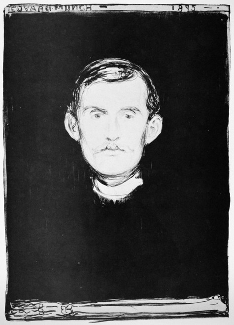 Edvard Munch (1863-1944). /Nnorwegian Painter And Printmaker. Self-Portrait. Lithograph, 1895. Poster Print by Granger Collection - Item # VARGRC0070212