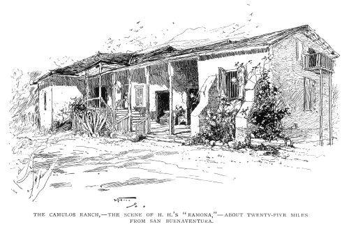 California Ranch. /Nthe Camulos Ranch, Scene Of Helen Hunt Jackson'S 1885 Novel 'Ramona.' Line Drawing, American, C1890. Poster Print by Granger Collection - Item # VARGRC0066045
