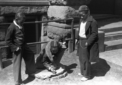 Chicago: Marbles, 1941. /Nboys Playing A Game Of Marbles On The South Side Of Chicago, Illinois. Photograph By Russell Lee, April 1941. Poster Print by Granger Collection - Item # VARGRC0121258