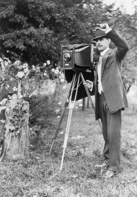 Photographer, C1911. /Nphotographer A.W. Leonard With A Large Camera, C1911. Poster Print by Granger Collection - Item # VARGRC0043379
