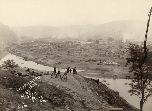 Johnstown Flood, 1889. /Nmilitary Post On Kernville Hill Overlooking The Ruins Of The Town After The Johnstown Flood. Photograph By Ernest Walter Histed, 1889. Poster Print by Granger Collection - Item # VARGRC0325108