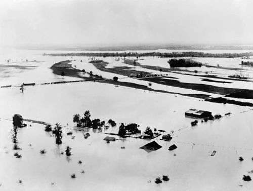 Mississippi Flood, 1927. /Naerial View Of The Great Mississippi Flood Of 1927. Photograph, 29 April 1927. Poster Print by Granger Collection - Item # VARGRC0325672