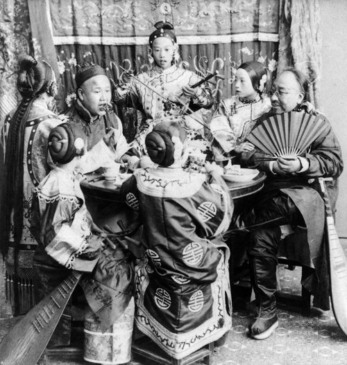 China: Singers, C1901. /Nwealthy Merchants Dining With Singing Girls, Peking, China. Stereograph, C1901. Poster Print by Granger Collection - Item # VARGRC0116361