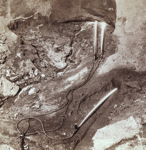 Hydraulic Mining, C1867. /Nhydraulic Mining, At Gold Run, Placer County, California. Photograph, C1867. Poster Print by Granger Collection - Item # VARGRC0116179
