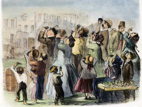 Solar Eclipse, 1865. /Nthe Solar Eclipse Seen In New York City On October 19, 1865. Wood Engraving From A Contemporary American Newspaper. Poster Print by Granger Collection - Item # VARGRC0078078