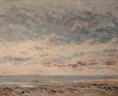 Courbet: Low Tide, 1865. /N'Low Tide At Trouville.' Oil On Canvas, Gustave Courbet, 1865. Poster Print by Granger Collection - Item # VARGRC0433841
