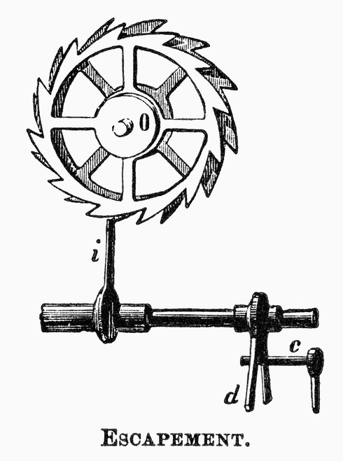 Breguet: Escapement. /Nclock Escapement Designed By French Watchmaker Abraham Louis Breguet (1747-1823). Line Engraving, 19Th Century. Poster Print by Granger Collection - Item # VARGRC0098392