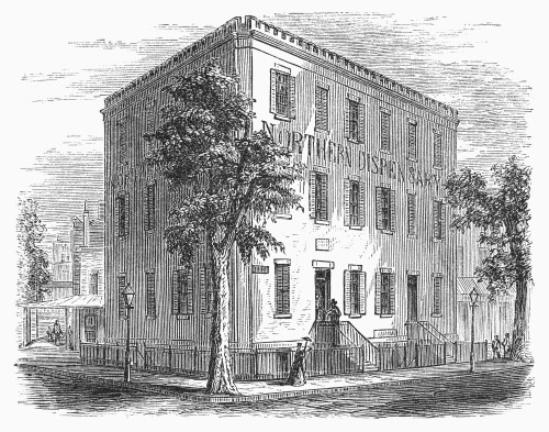 New York: Dispensary, 1868. /Nnorthern Dispensary, Waverly Place And Christopher Street, New York. Wood Engraving, 1868. Poster Print by Granger Collection - Item # VARGRC0096177