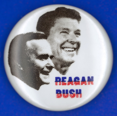 Presidential Campaign: 1980. /Nrepublican Campaign Button Featuring Presidential Candidate Ronald Reagan And Vice Presidential Candidate George Herbert Walker Bush, 1980. Poster Print by Granger Collection - Item # VARGRC0068257