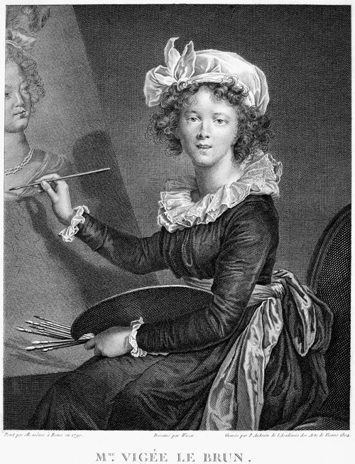 Elisabeth Vigee-Lebrun /N(1755-1842). Marie Louise Elisabeth Vig_E-Lebrun. French Painter. Copper Engraving, French, 1804, After Vig_E-Lebrun'S Self-Portrait Of 1790. Poster Print by Granger Collection - Item # VARGRC0000828
