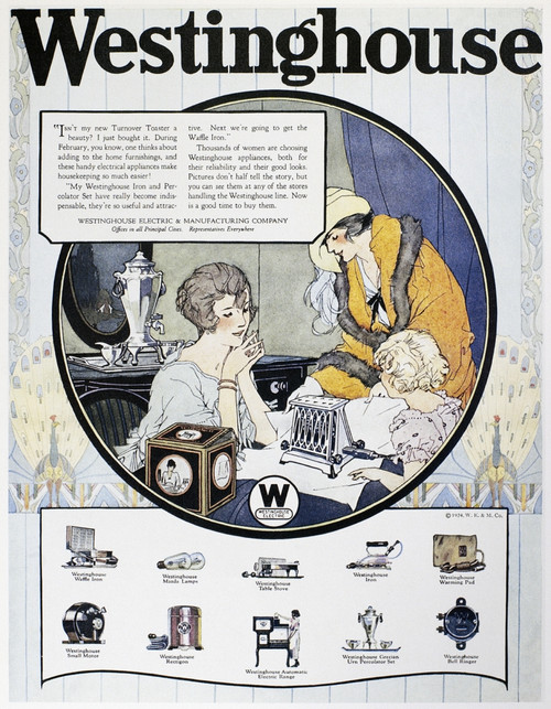 Westinghouse Ad, 1924. /Namerican Advertisement For Westinghouse Electric Appliances, 1924. Poster Print by Granger Collection - Item # VARGRC0125039