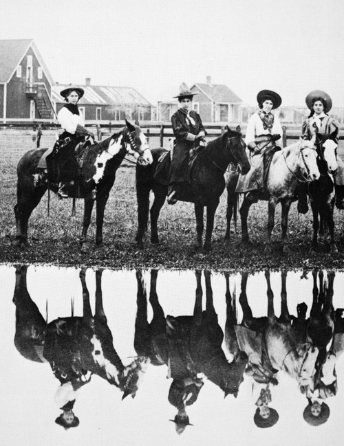Cowgirls, 1907. /Ncowgirls On An Oklahoma Ranch. Photograph, 1907. Poster Print by Granger Collection - Item # VARGRC0035325