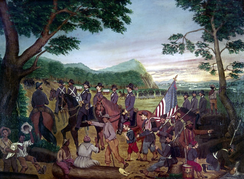 Georgia: Sherman'S March. /N'Sherman'S March Through Georgia, 1864.' Oil On Canvas By Andrew B. Carlin, 1871. Poster Print by Granger Collection - Item # VARGRC0102466