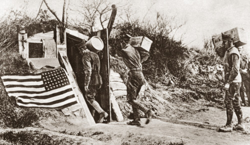 World War I: Dugout, C1917. /Nunderground Dugout Of A Welfare Organization, Offering Comforts Of Home To Soldiers On The Front. Photograph, C1917. Poster Print by Granger Collection - Item # VARGRC0408961