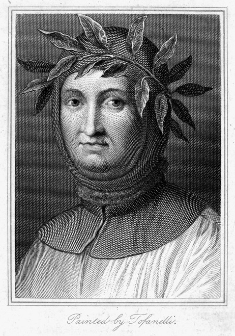 Petrarch (1304-1374). /Nitalian Poet. Line Engraving, English, 1822, After A Painting By Stefano Tofanelli. Poster Print by Granger Collection - Item # VARGRC0000830