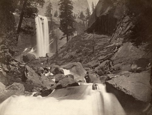 Yosemite: Vernal Fall. /Nscenic View Of Vernal Fall In Yosemite National Park, California. Photograph By Carleton E. Watkins, C1860. Poster Print by Granger Collection - Item # VARGRC0129754