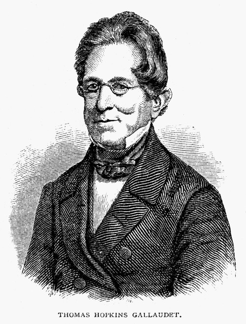 Thomas Hopkins Gallaudet /N(1787-1851). American Teacher Of The Deaf. Wood Engraving, 19Th Century. Poster Print by Granger Collection - Item # VARGRC0070756