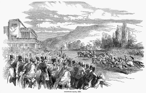 Horse Racing, 1850. /N'Godwood Races, 1850.' Wood Engraving, English. Poster Print by Granger Collection - Item # VARGRC0041938