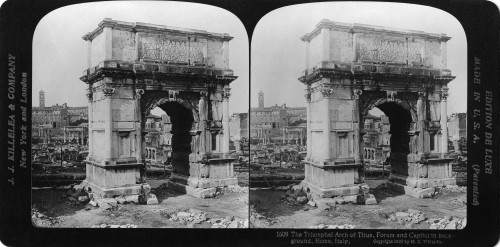 Rome: Arch Of Titus, 1902. /Nthe Triumphal Arch Of Titus, With The Forum And Capital In The Background, Rome, Italy. Stereograph, 1902. Poster Print by Granger Collection - Item # VARGRC0326779