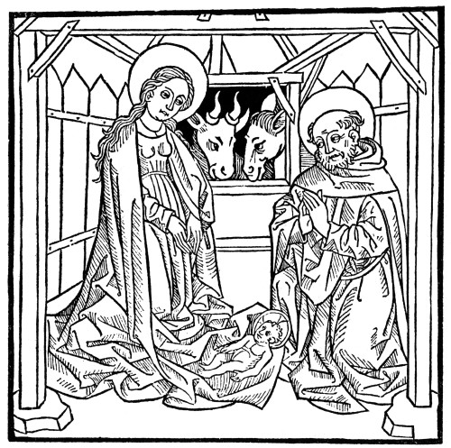 Nativity. /Nwoodcut, German, 1483. Poster Print by Granger Collection - Item # VARGRC0015732