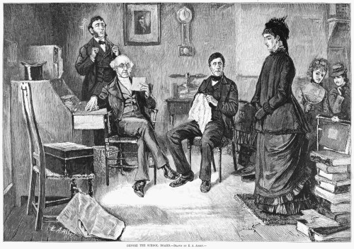 Education, 1877. /N'Before The School Board.' Engraving After A Drawing By E.A. Abbey, 1877. Poster Print by Granger Collection - Item # VARGRC0264984