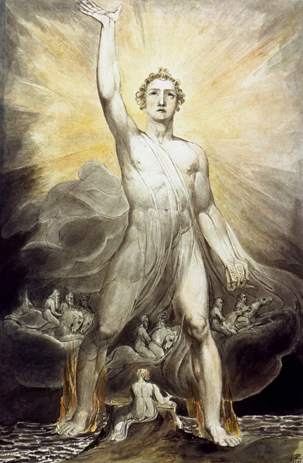 Blake: Angel Of Revelation. /Nangel Of Revelation. Watercolor, Pen And Ink, By William Blake. Poster Print by Granger Collection - Item # VARGRC0033264