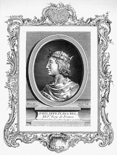 Philip Iv Of France /N(1268-1314). Known As Philip The Fair. King Of France, 1285-1314. Copper Engraving, French, 18Th Century. Poster Print by Granger Collection - Item # VARGRC0057824