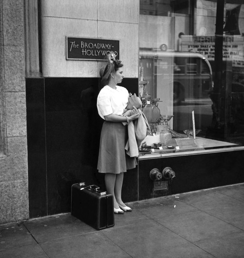 Hollywood, 1942. /Na Woman On The Street In Hollywood, California. Photograph By Russell Lee, 1942. Poster Print by Granger Collection - Item # VARGRC0370643