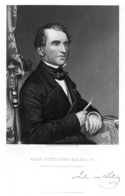 Baron Justus Von Liebig/N(1803-1873). German Chemist. Steel Engraving, English, 19Th Century. Poster Print by Granger Collection - Item # VARGRC0063486