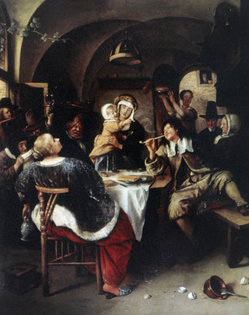 Steen: Family Scene. /Nfamily Scene. Oil On Panel By Jan Steen, 1660-1679. Poster Print by Granger Collection - Item # VARGRC0350833