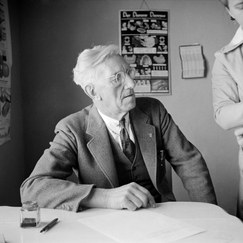 New Mexico: Health Clinic. /Ndr. Werner Onstine At A Clinic Operated By The Taos County Cooperative Health Association Near Questa, New Mexico. Photograph By John Collier, 1943. Poster Print by Granger Collection - Item # VARGRC0325827