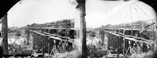 Civil War: Bridge, 1862. /Nsouth View Of A Bridge On The Rappahannock River, Virginia. Photograph By Timothy O'Sullivan, August 1862. Poster Print by Granger Collection - Item # VARGRC0409274